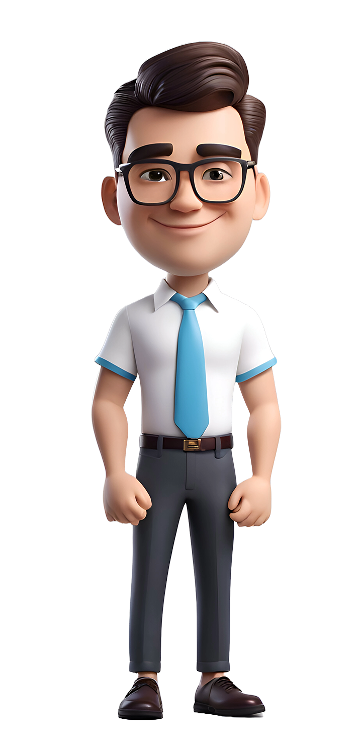 3d-illustration-young-casual-man-with-glasses-tie 3d-illustration-young-casual-man-with-glasses-tie